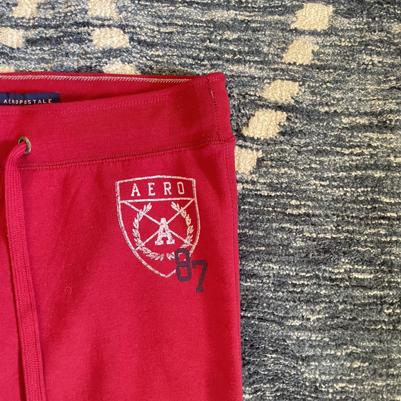 Aeropostale Womens Pants Red S Logo Low Rise Joggers Y2K Preppy Athleisure - Picture 3 of 10